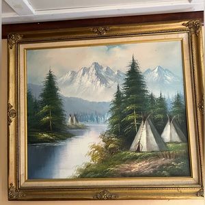 (2) 30 in x 25 in paintings